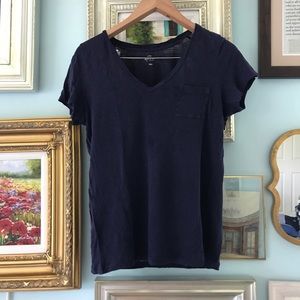 J.Crew navy linen tee